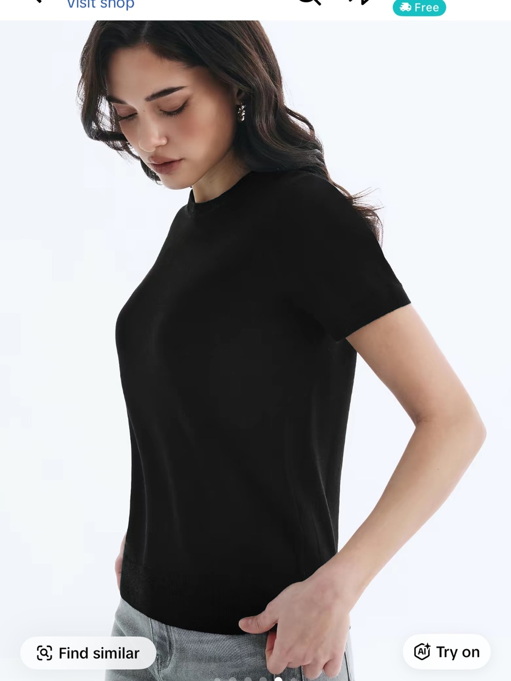 Essential Black Crewneck Short-Sleeve Tee